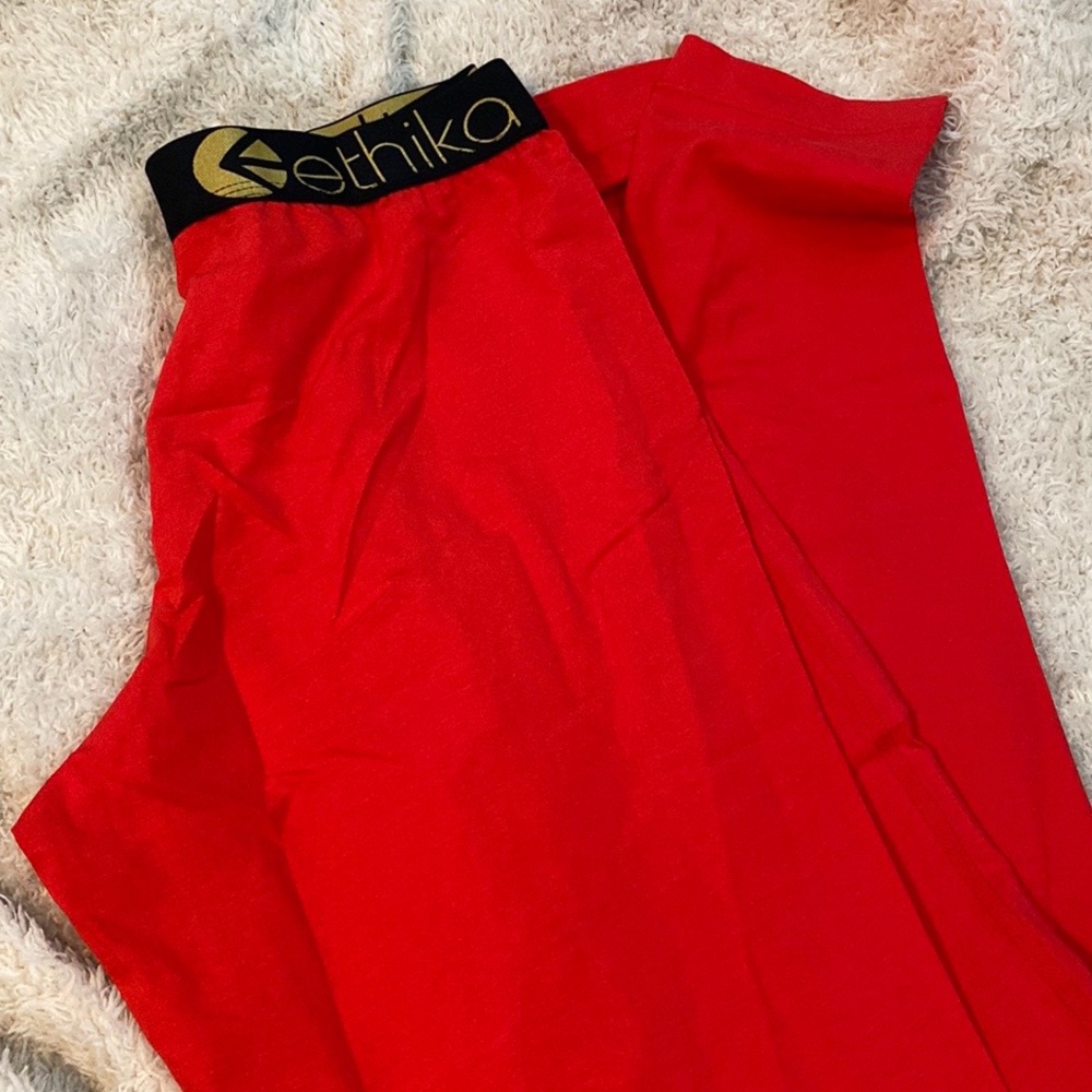 Ethika Red Gold Lurex Leggings - Women’s Small